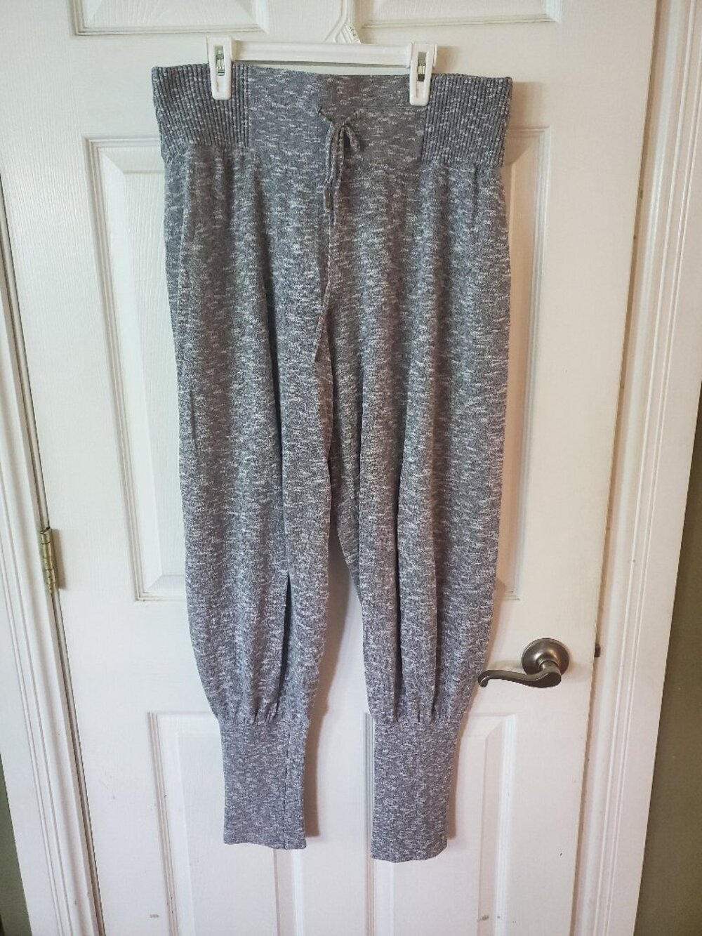 Free People Beach Gray Marbeled Cotton Pants Size Medium